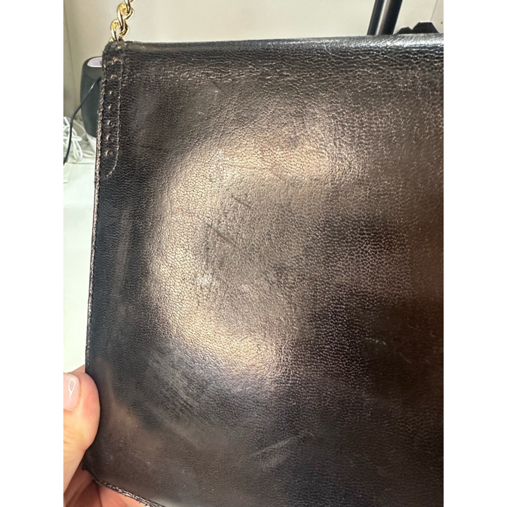 Women's YSL Black Clutch w Unbranded Strap - Picture 8 of 15